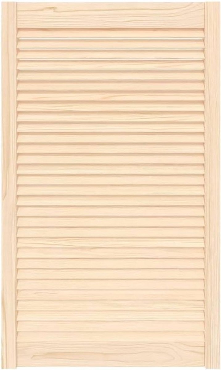 Louvredeur Grenenhout - Lamellenkastdeur Binnendeur - Meubelrenovatie - Massief Hout - 99x59 cm - Bruin