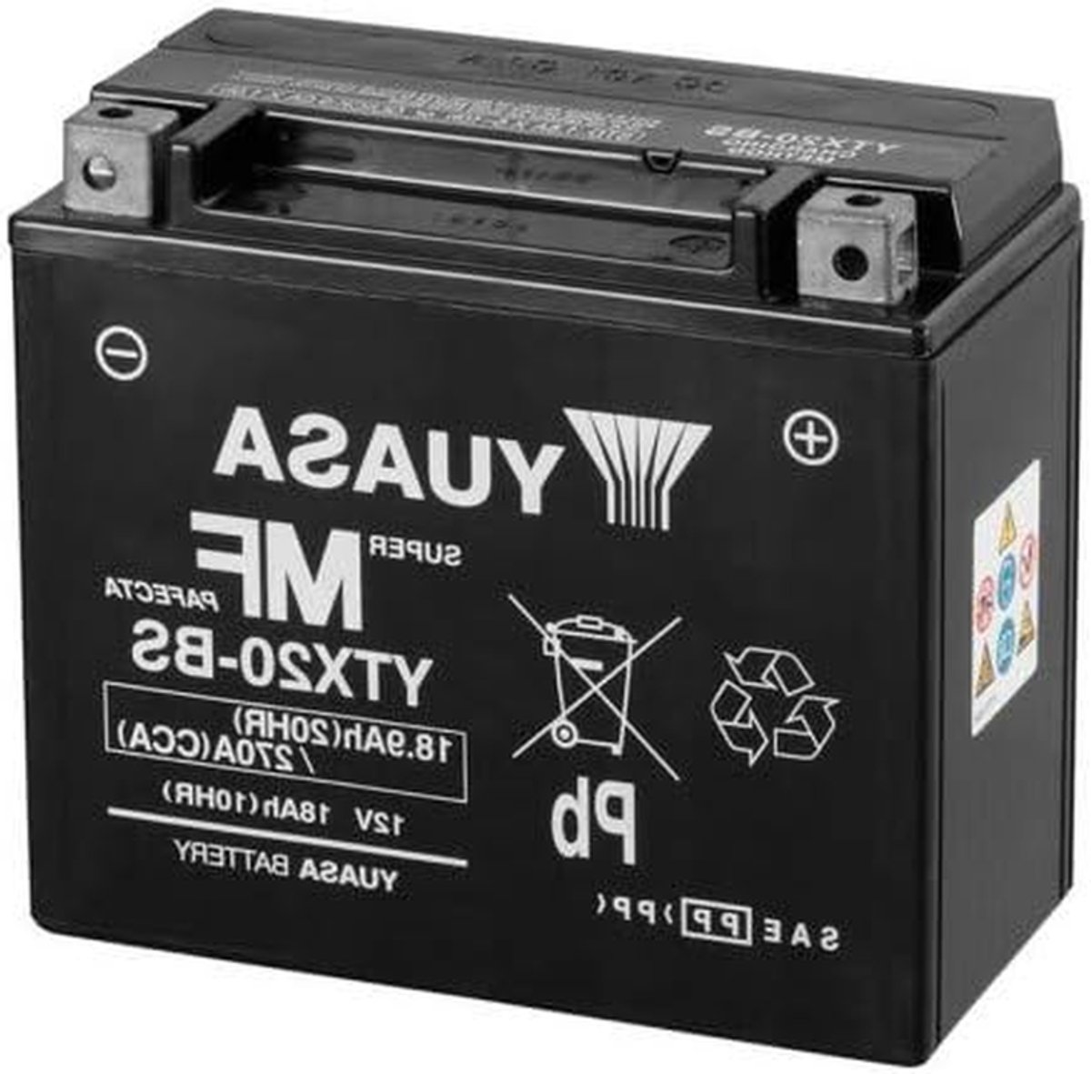 Motoraccu - Batterij Motor - Motor Starten - Onderhoudsvrij - 12 Volt - Zwart