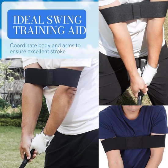 Golf Swing Band - Grip Trainer Set - Golf Swing Verbeteren - Perfecte Handpositie - One Size Fits All - Zwart van GOLF — afbeelding 5