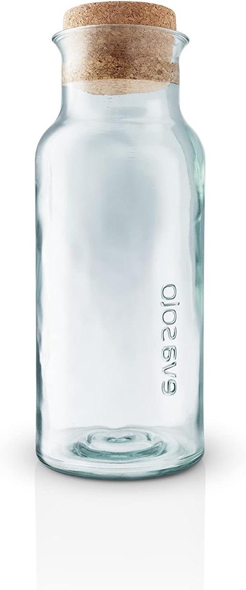 Gerecyclede Karaf - Glazen Kan - Dranken Serveren - 100% Gerecycled Glas - 1 Liter - Transparant