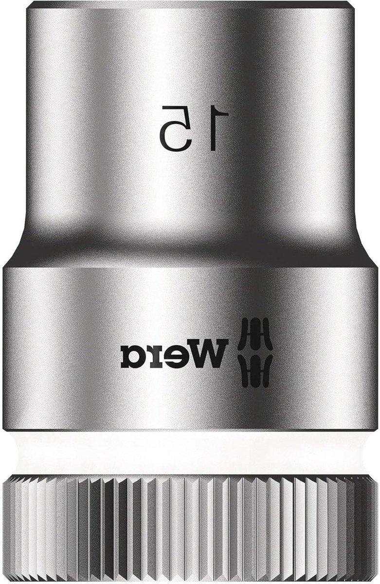 Dopsleutel Inzetstuk - Doppensleutel Bit - Vastzetten Schroeven - Gereedschapsvinder Kleurcodering - 15.0 mm - Chroom