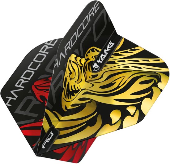 Dart Flights - Dart Vluchten - Darts Spelen - Yin Yang Ontwerp - 3 Sets - Goud en Rood van Dart — afbeelding 3
