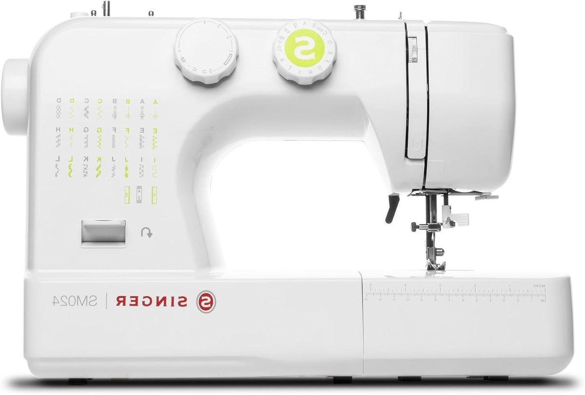 Naaimachine - Naaimachine voor thuis - Kleding repareren - Naaldinrijger - 40 x 30 x 32 cm - Wit met rood