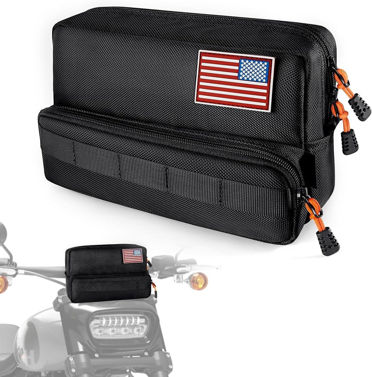 Motorstuurtas - Gereedschapstas motor Opbergtas - Motorreizen - Waterdichte rits - 2.6 liter - Zwart