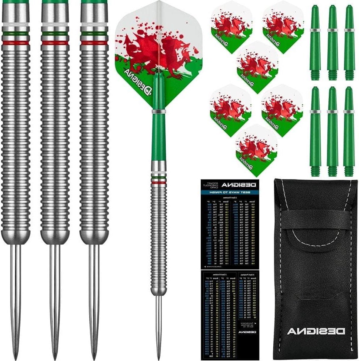 Wolfraam Darts Set - Stalen Darts Dartpijlen - Precisie Darts Spelen - 90% Wolfraam Vaten - 22g/24g - Engeland Vlag
