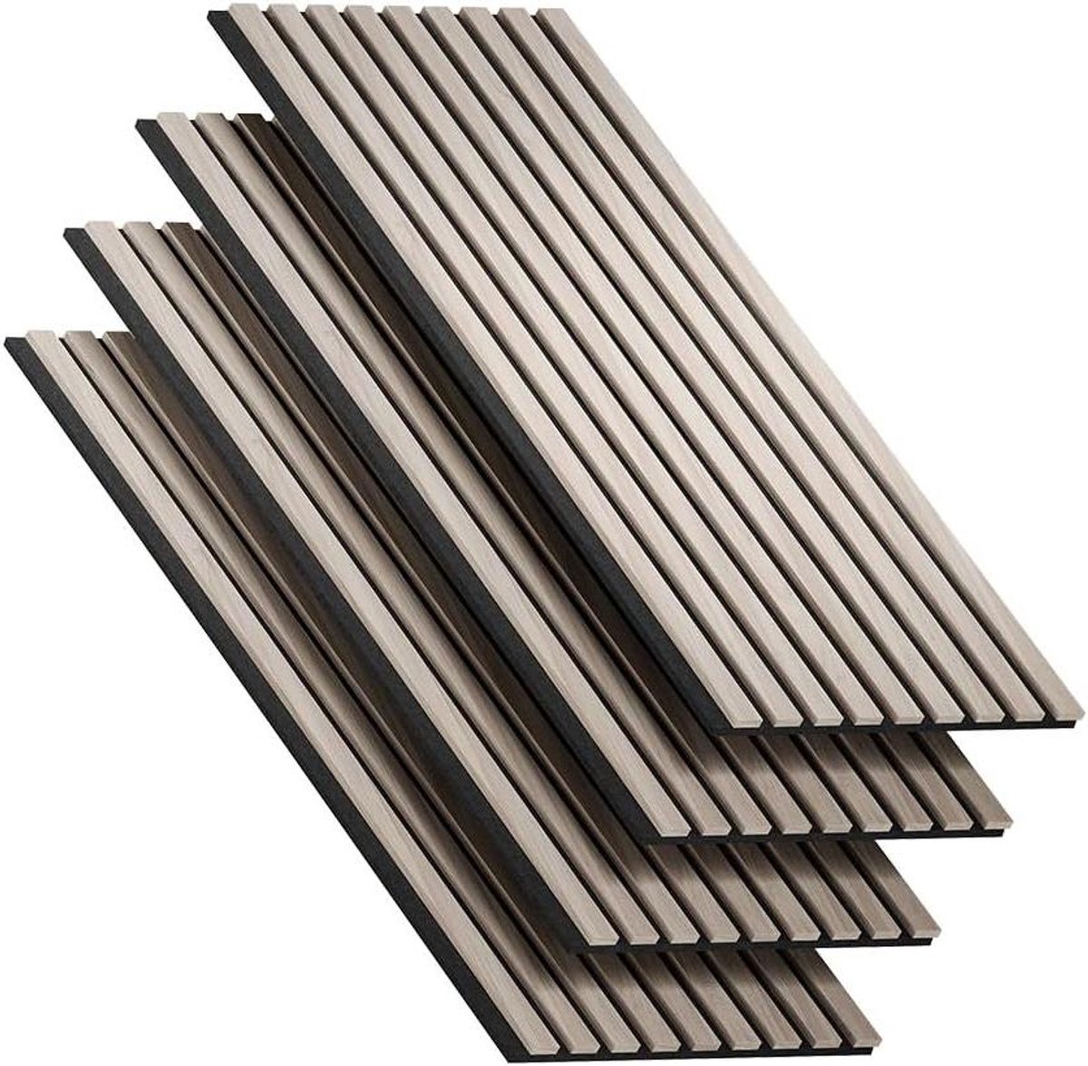 Akoestische Panelen - Geluidsisolatie Platen - Geluidsverbetering Thuis - MDF Polyester Vilt - 120x40 cm - Bruin