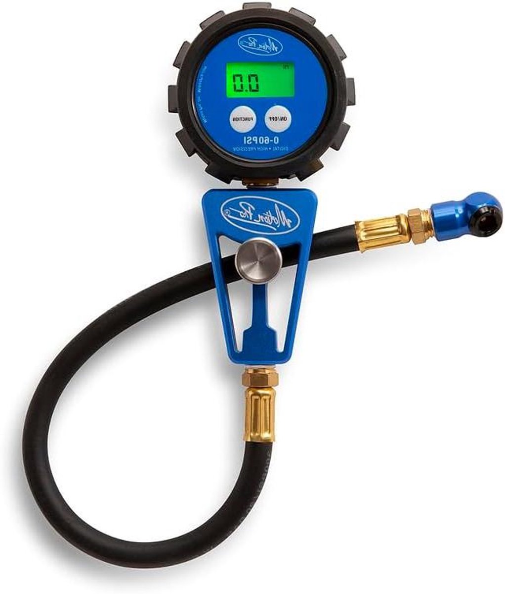Digitale Bandenspanner - Bandenmeter - Bandenspanning Controleren - Hoge Precisie - Tot 60 PSI - Blauw Zwart