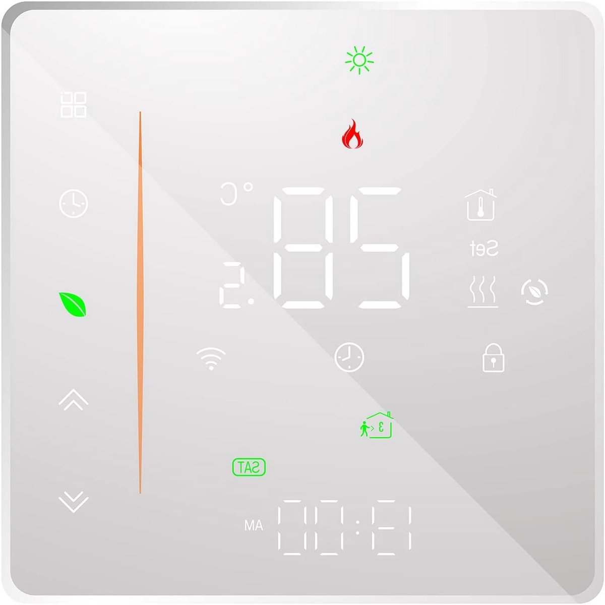 Slimme Thermostaat - Temperatuurregelaar WiFi - Verwarming Instellen - Wekelijks Programmeerbaar - 5-35°C Instelbaar - Wit