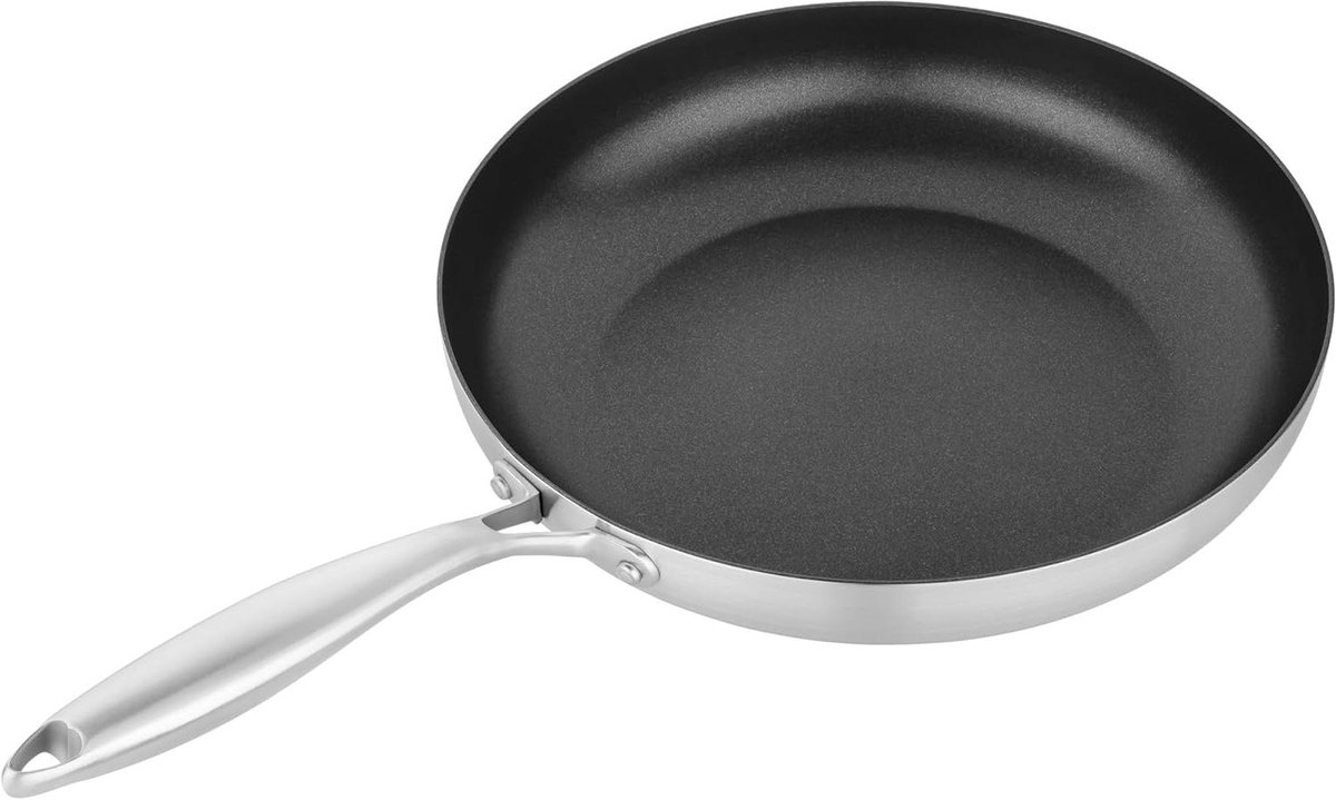 Koekenpan - Antiaanbakpan Braadpan - Dagelijks Koken - 5-laags Constructie - Ø 22 cm - Zwart