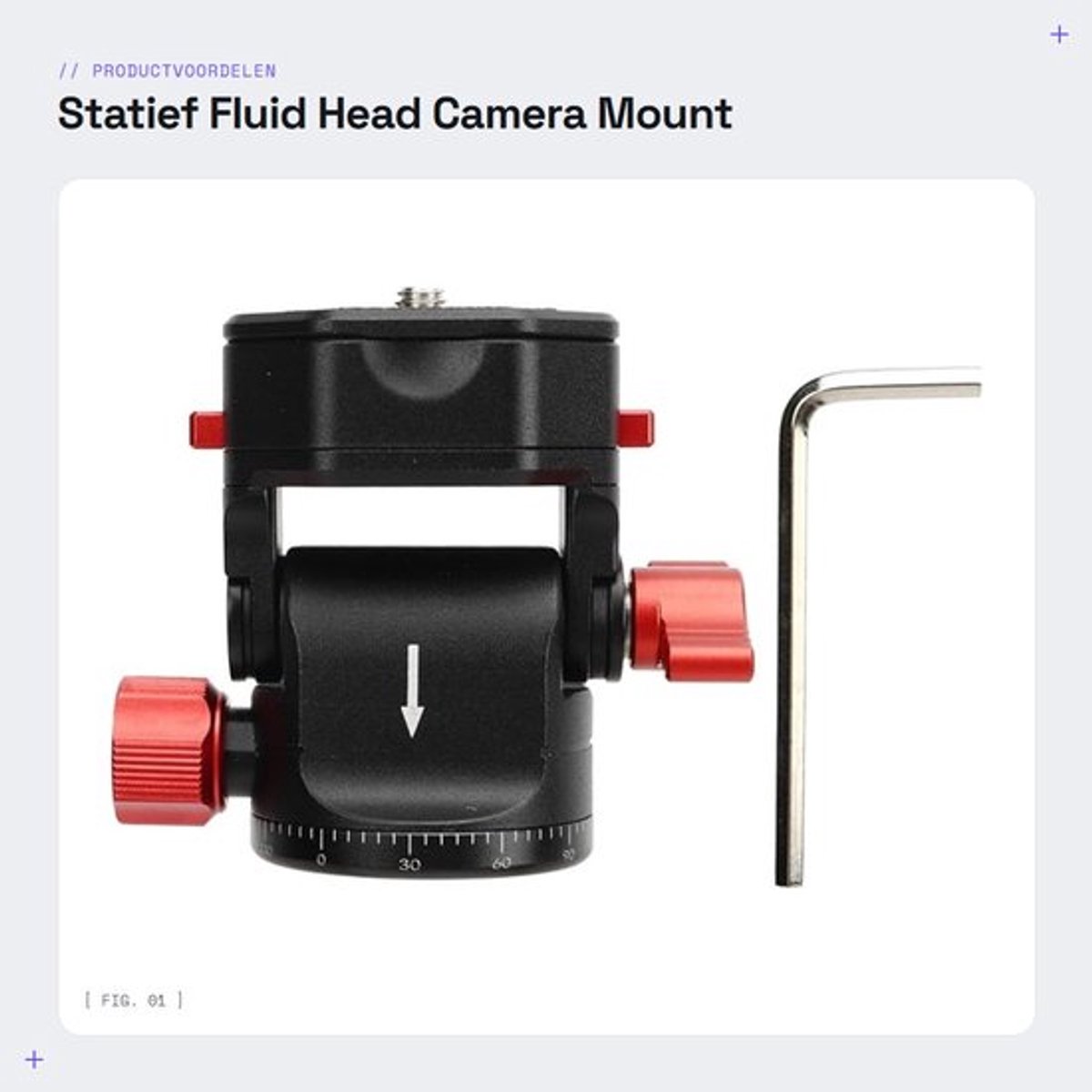 Golden crown - Statief Fluid Head - Camera Mount - 360 Graden