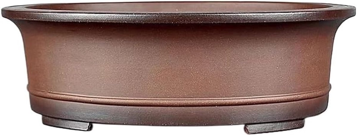 Bloempotten Paarse Klei Bonsai Bloempot Handgemaakte Ovale Bloempot Paarse Klei Groene Bloempotten Decoratieve Plantenpotten