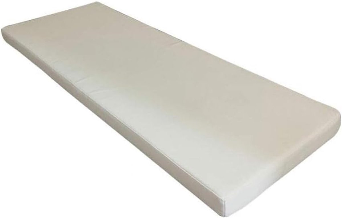 wangk Bank Kussen Lange Bank Kussen Bench Pad Kussen Antislip Verwijderbare Wasbare Tuin Patio Bank Swing Mat Comfortabel Zitkussen 5cm Dik-Gebroken wit 200x40x5cm