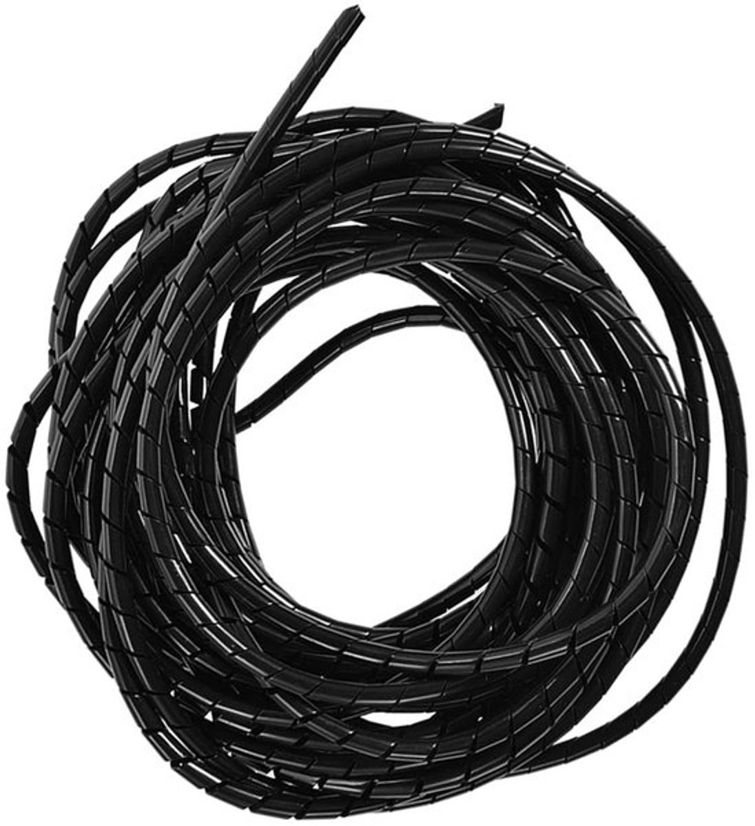Dailygoods - Wikkel kabelwikkel spiraal - Kabelbeheer - 8 m - Zwart