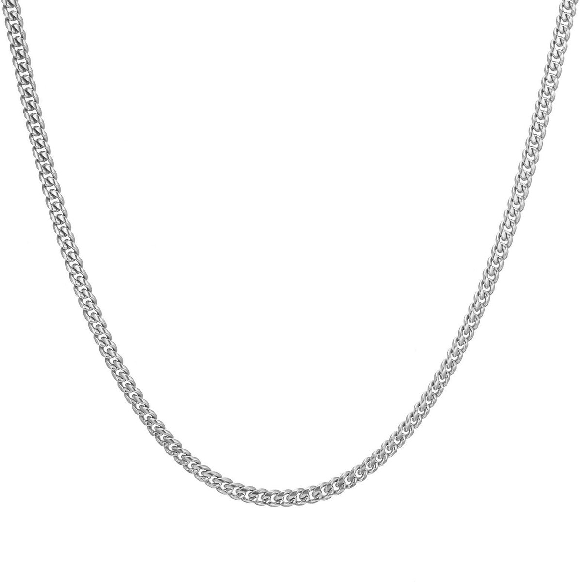 Stevige ketting voor heren, 3-9 mm breedte, zilver/goud/zwart, 316L roestvrij staal, 45-65 cm, Cubaanse schakelketting voor heren, dikke hiphop-sieraden met sterke sluiting, voor mannen