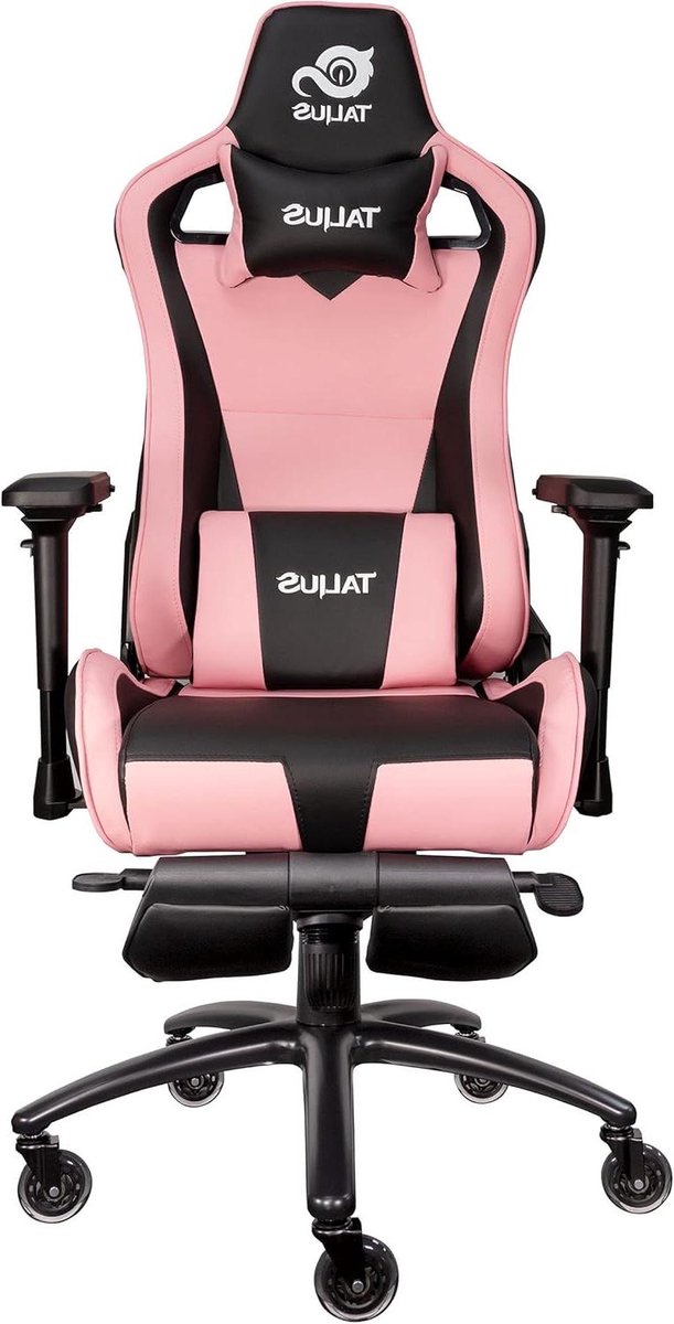 Gaming Stoel - Comfortabele Stoel - Langdurig Zitten - Verstelbare Voetensteun - 47 x 74 x 143 cm - Roze — afbeelding 2