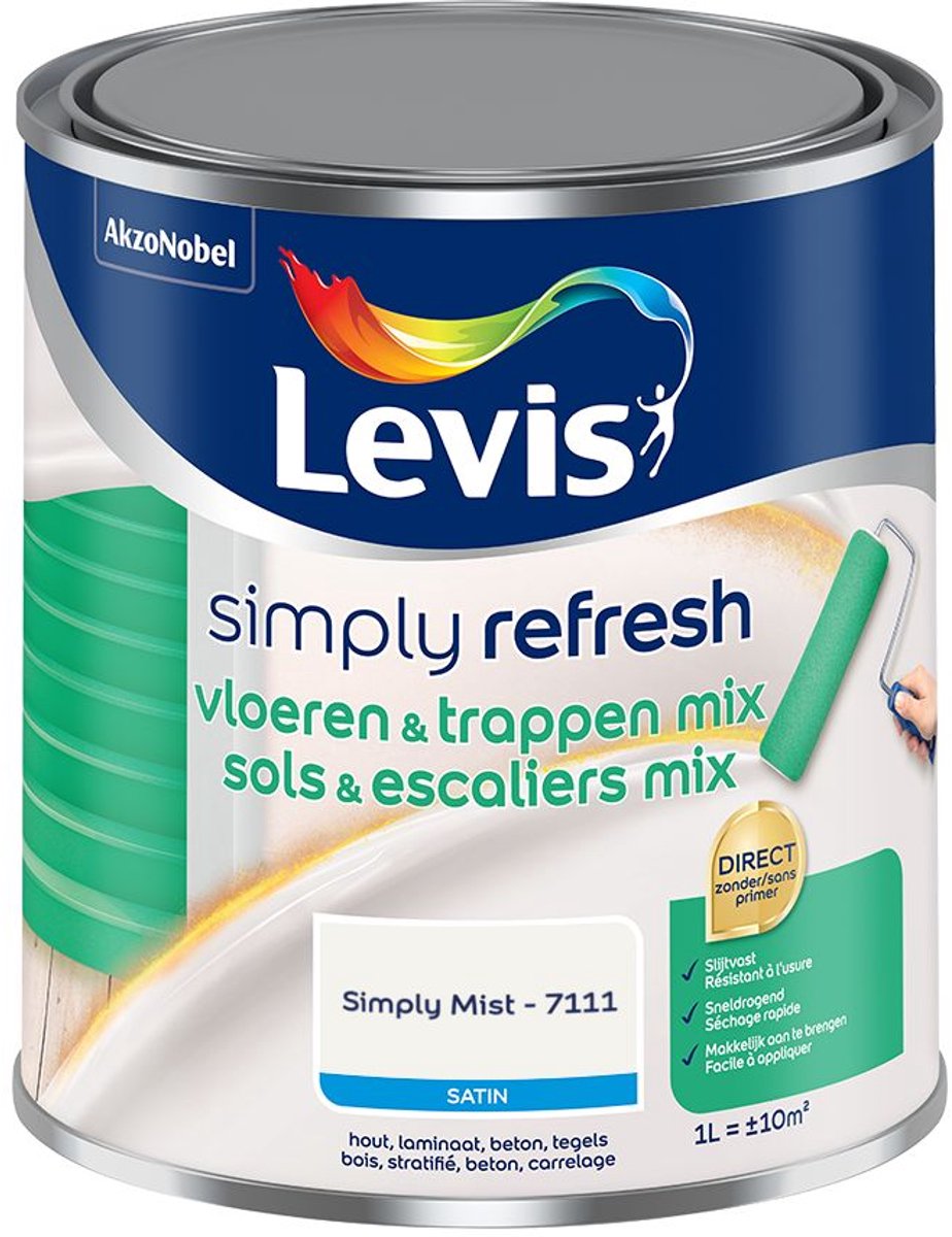 Levis - Simply Refresh Vloeren En Trappen Mix - Simply Mist - Mengverf - 1 L