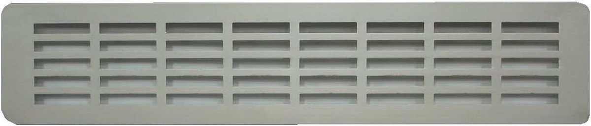 Ventilatierooster - Luchtgitter - Verbeter Luchtcirculatie - Geanodiseerd Aluminium - 33 x 7 cm - Aluminium Grijs