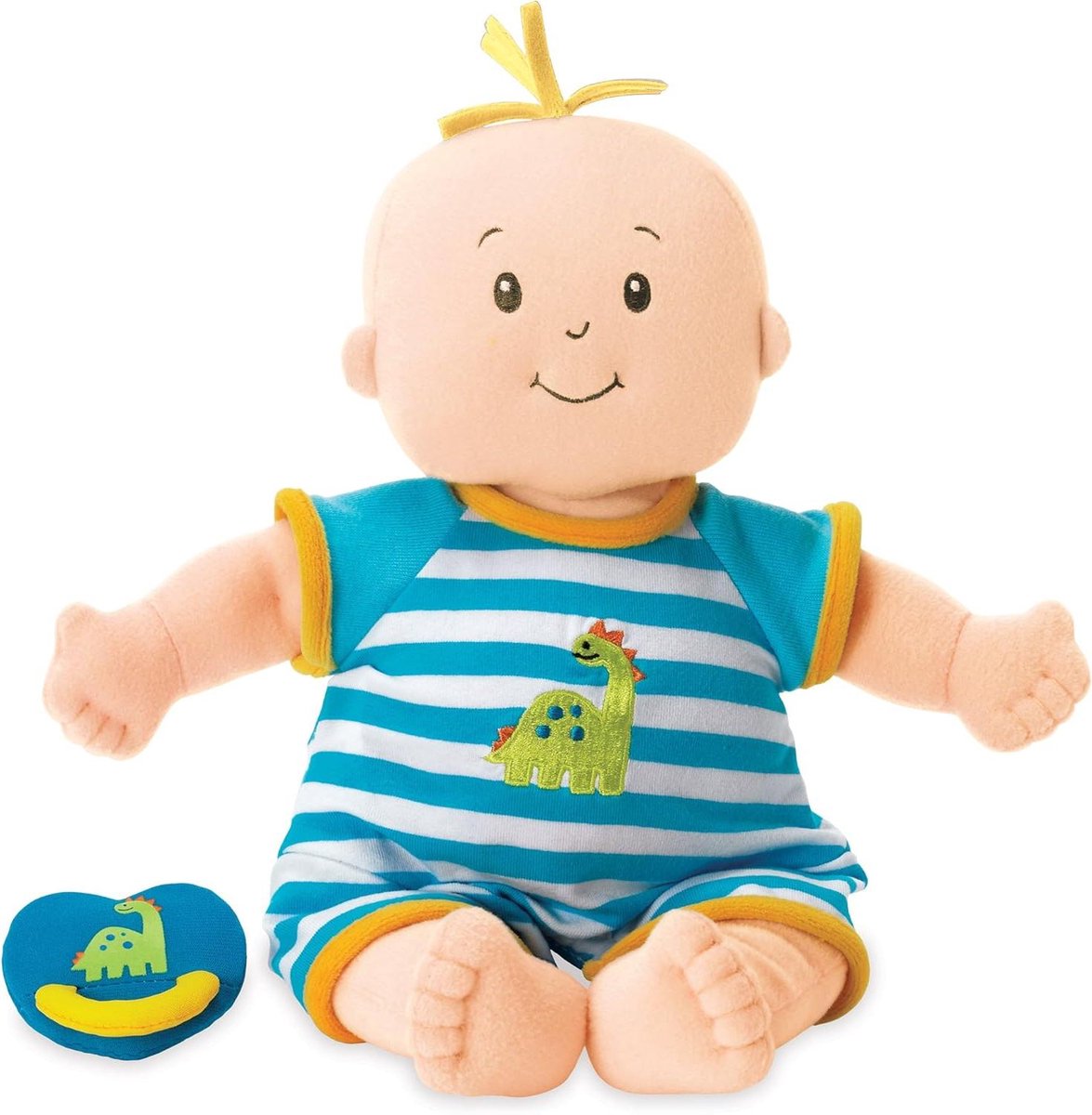 Zachte Babypop - Eerste Pop - Rollenspel Stimuleren - Magnetische Fopspeen - 38 cm - Blauw