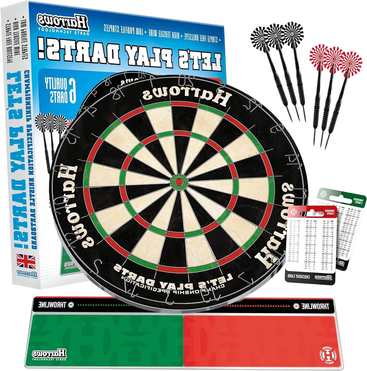 Dartbord - Spelbord - Avondje Plezier - Traditioneel Sisal - Standaard Formaat - Zwart