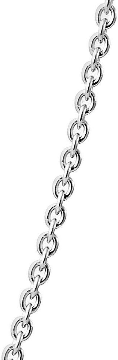 fijne dunne 1-2,5 MM Sterke Rolo Link Kabel Ketting voor Vrouwen Mannen Geel Rose Geel Goud Vergulde Overlay .925 Sterling Zilver 36,48,50,54 Inch — afbeelding 5