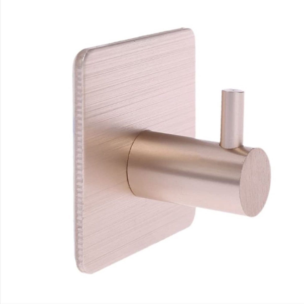 4x Handdoekhaakjes - Ophanghaakjes - Zelfklevend - Handdoekhaak - Wandhaak - Haakjes - Self-adhesive hooks - Badkamerhaakjes - Douche haakjes - Muurhaken - RVS - Rosé goud - Jonyx