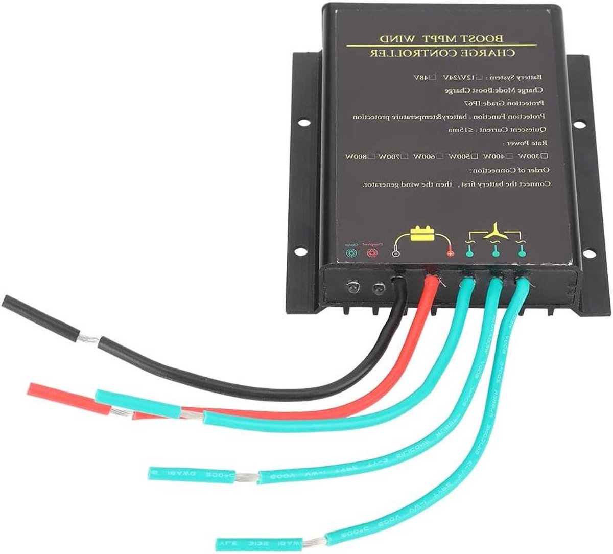Wind Laadregelaar - Wind Regulator - Energie Opladen - MPPT Boost Lading - 800W 48V - Grijs