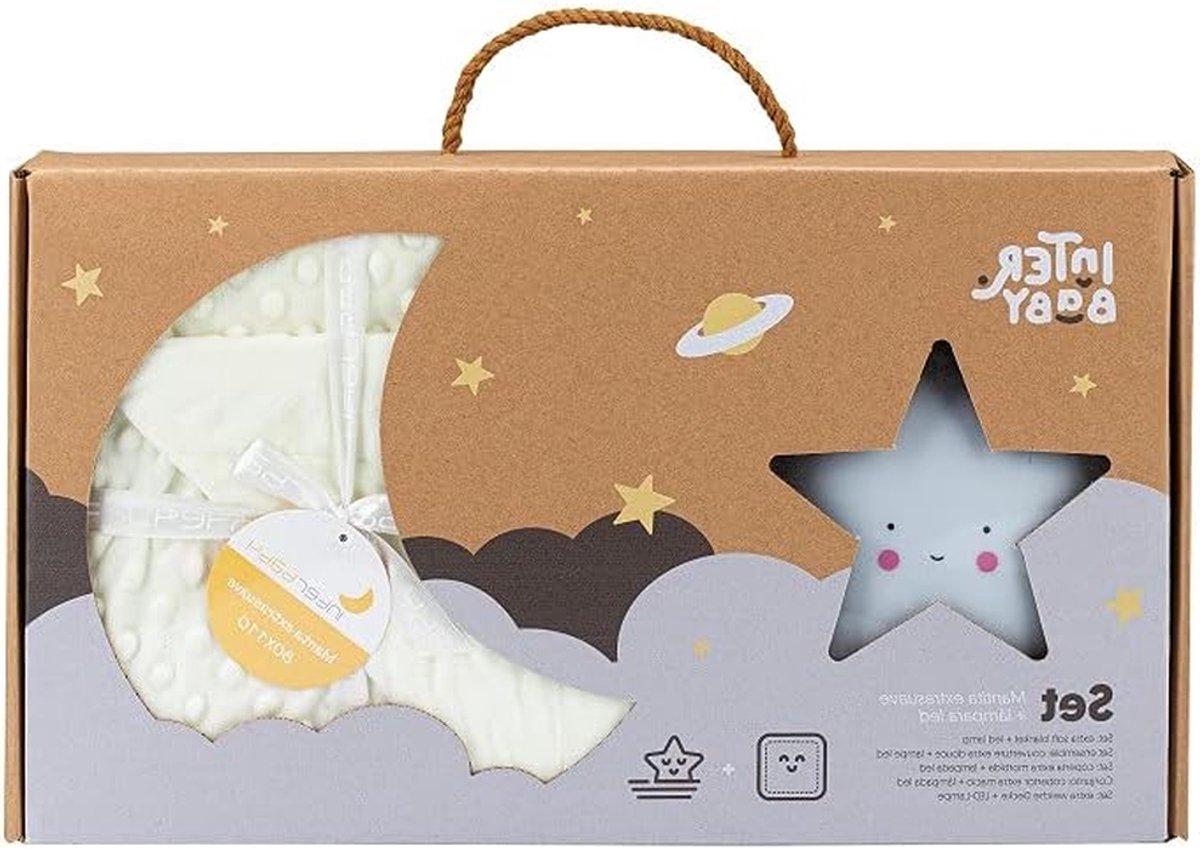 Babygeschenkset - Kraamcadeau set - Baby comfort - Zacht fluweel gevoel - 80 x 110 cm - Beige