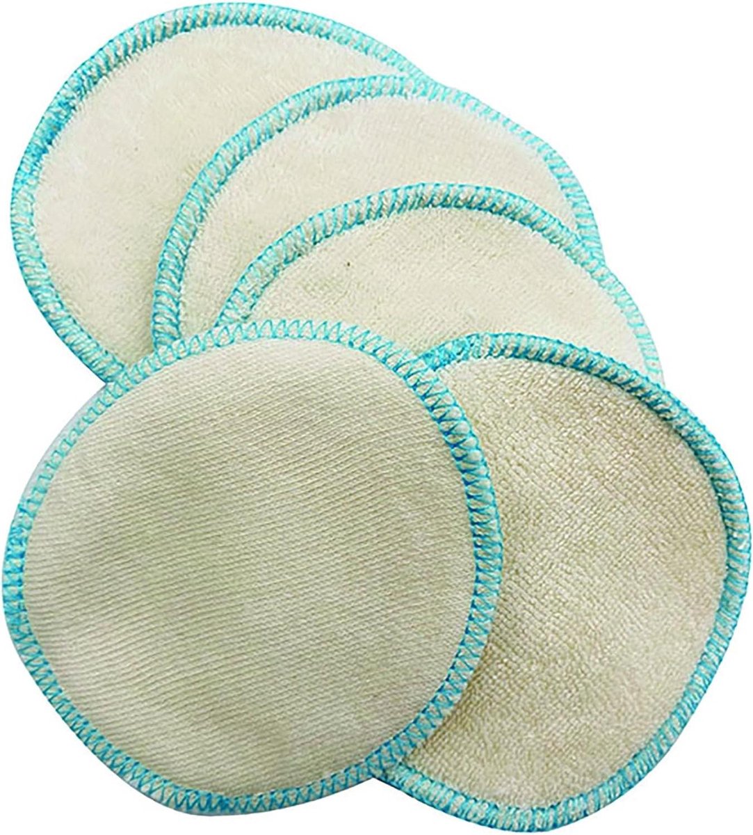 Make-updoekjes Biologisch Katoen - Herbruikbare Wipes - Gezichtsreiniging - GOTS-gecertificeerd - 7.5 cm Diameter - Naturel