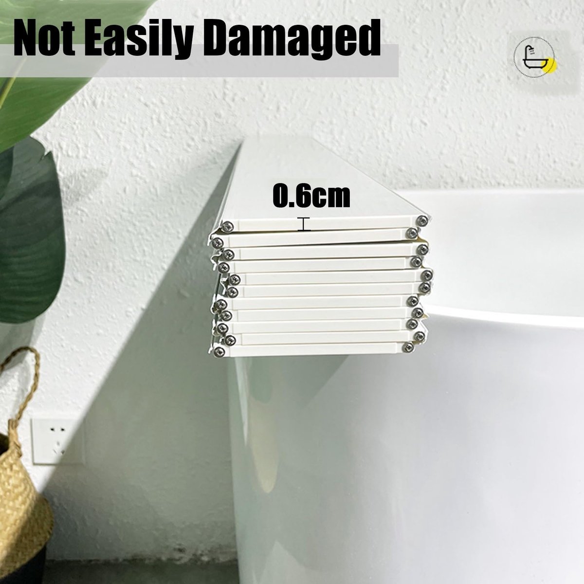 badhoes, 0,6 cm, dik, waterdicht, pvc-badbrug, stofdicht paneel voor thuis en hotel, gemakkelijk schoon te maken, draagbare badmat (66 x 97 x 0,6 cm)