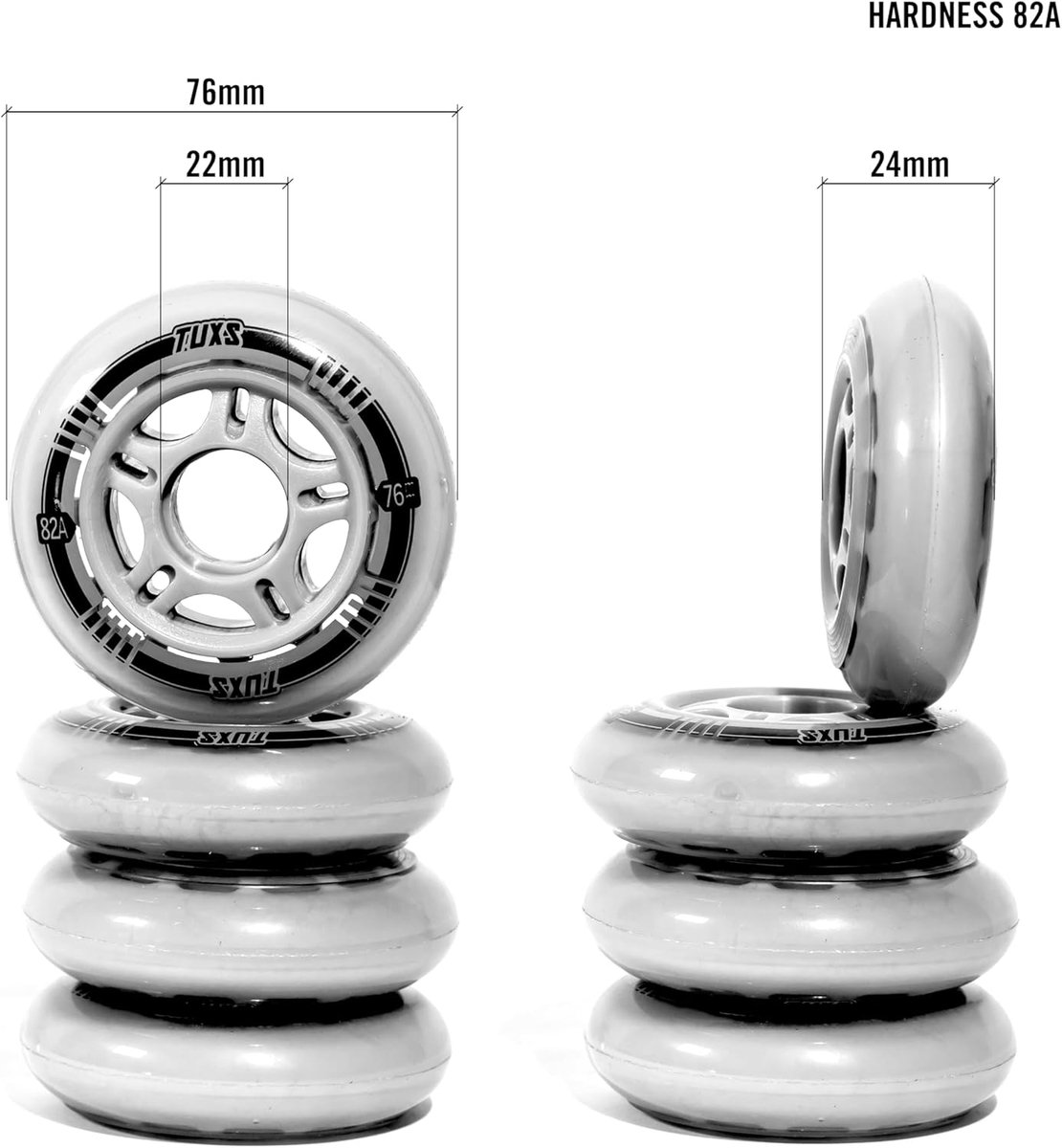 Inline skate wielen - Reservewielen skeelers - Recreatief skaten - Hoge prestaties - 76 x 24 mm - Niet gespecificeerd