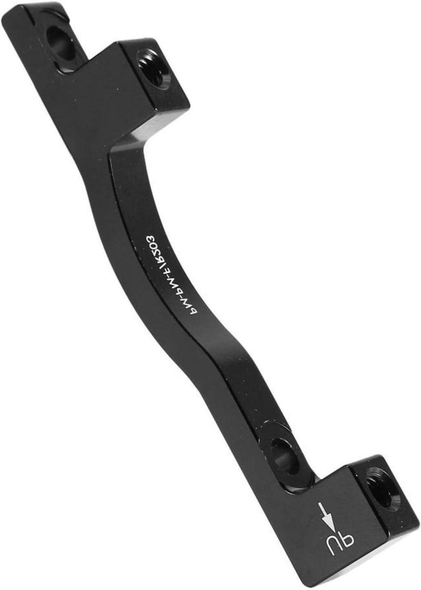 Fiets Schijfrem Adapter - Rembevestiging Montage - Fiets Modificatie - CNC Aluminium - 160-203 mm - Zwart