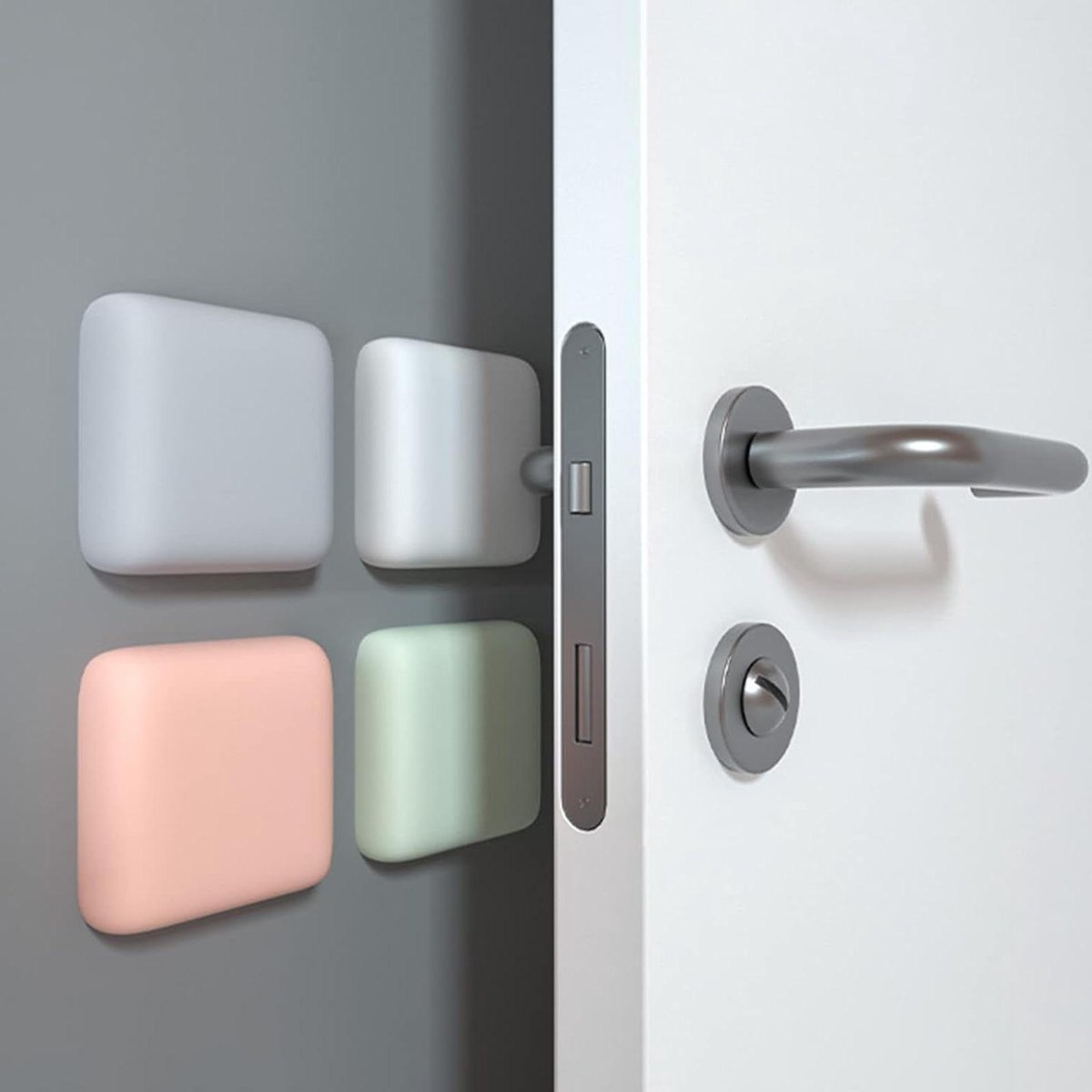 Deur Stopper - Muur Beschermer - Schade Voorkomen - Zelfklevend Ontwerp - 4 Stuks - Roze