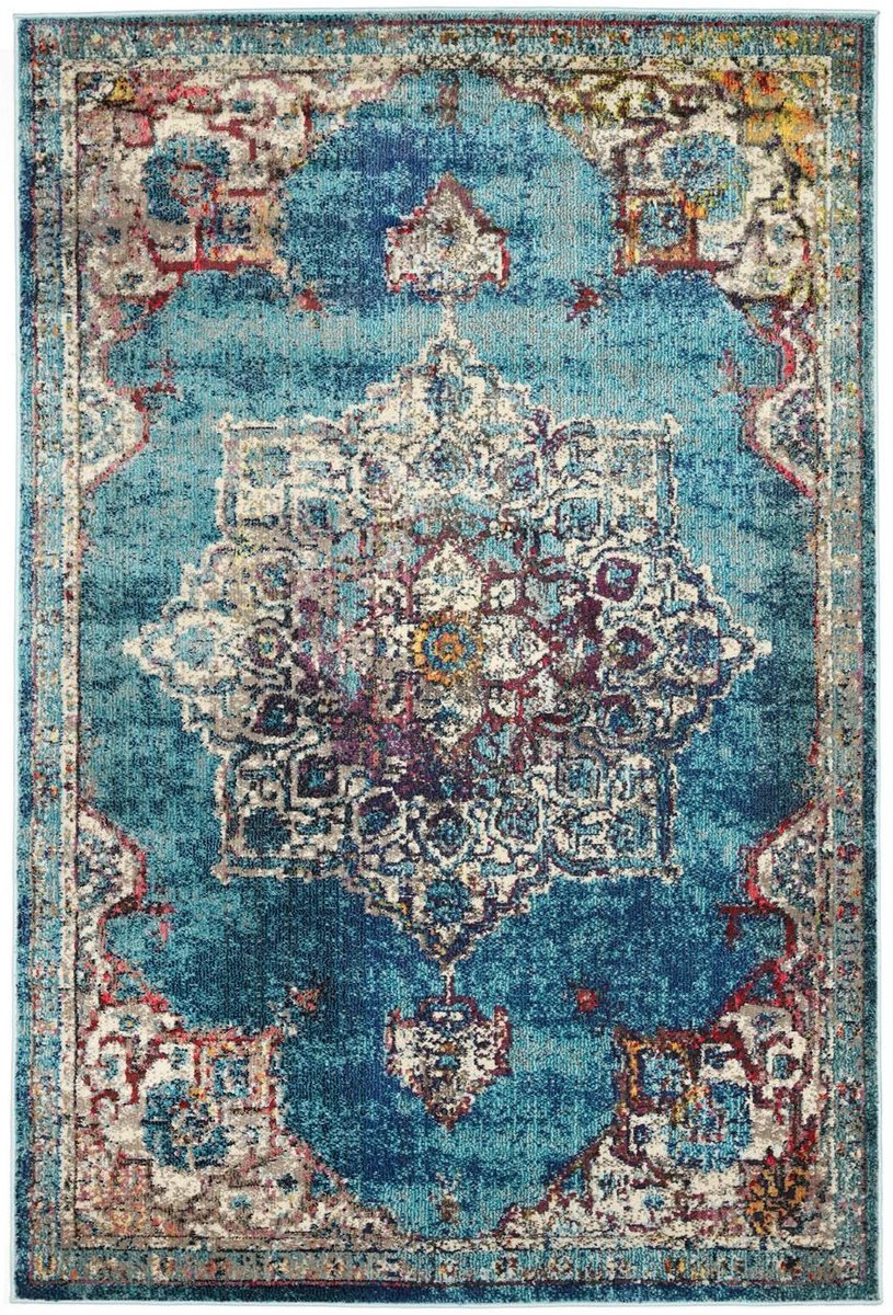 RugVista Balmoral, Vloerkleed, Moderne, 160 x 230 cm, Rechthoekig, Middelpolig, Woonkamer, Eetkamer, Slaapkamer, Keuken, Alleen chemisch reinigen, Donker Teal