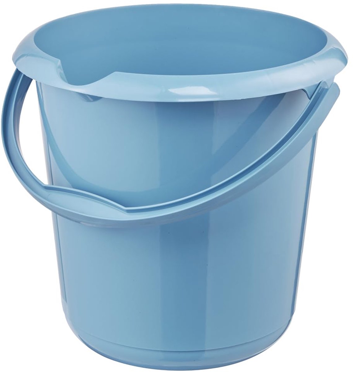 Emmer met tuit, geïntegreerde meetschaal en ergonomische handgreep, 10 l, blauw (Eco Sky Blue)