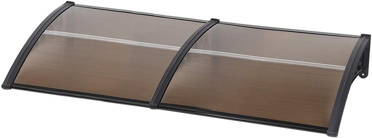 Voordeur Luifel - Regenkap Deur - Huis Beschermen - UV-bestendig Polycarbonaat - 100 x 200 cm - Bruin