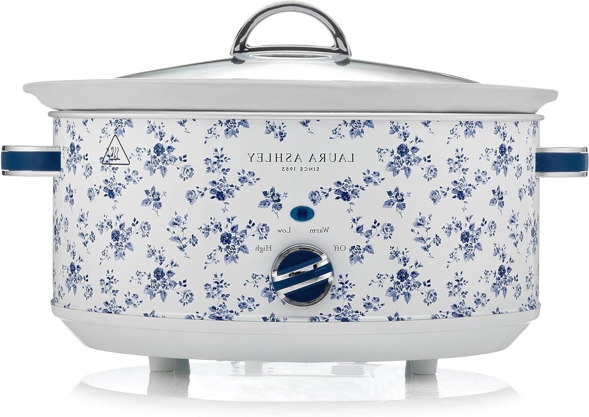 Slowcooker Grote Capaciteit - Stoofpotmaker Keukenapparaat - Gezonde Maaltijden Bereiden - 3 Warmte-Instellingen - 6.5 Liter - China Rose Print – foto 8