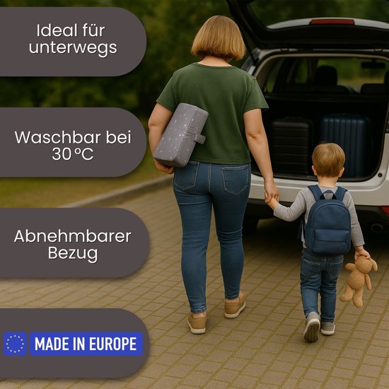 Kinderstoel verhoger kussen Stoelverhoger voor kinderen - 32x32x8 cm cm Schuimvulling Afneembare en wasbare hoes Roos Comfortabele zit Ondersteuning aan tafel Galaxy — afbeelding 3