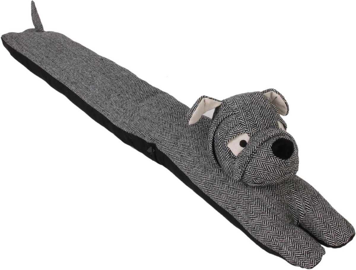 Draaideurstopper Hond - Tochtrol Deur - Woonruimte Isoleren - Visueel Ontwerp - 85 cm - Zwart