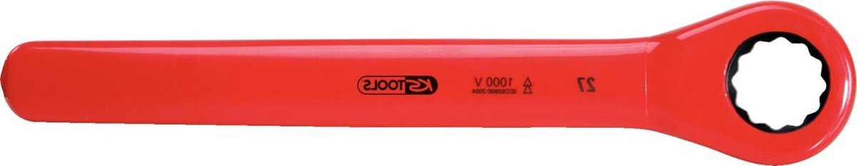 Ratelringsleutel - Isolerende Sleutel - Veilig Klussen - Fijne Vertanding 72 Tanden - 8 mm - Metaalkleur