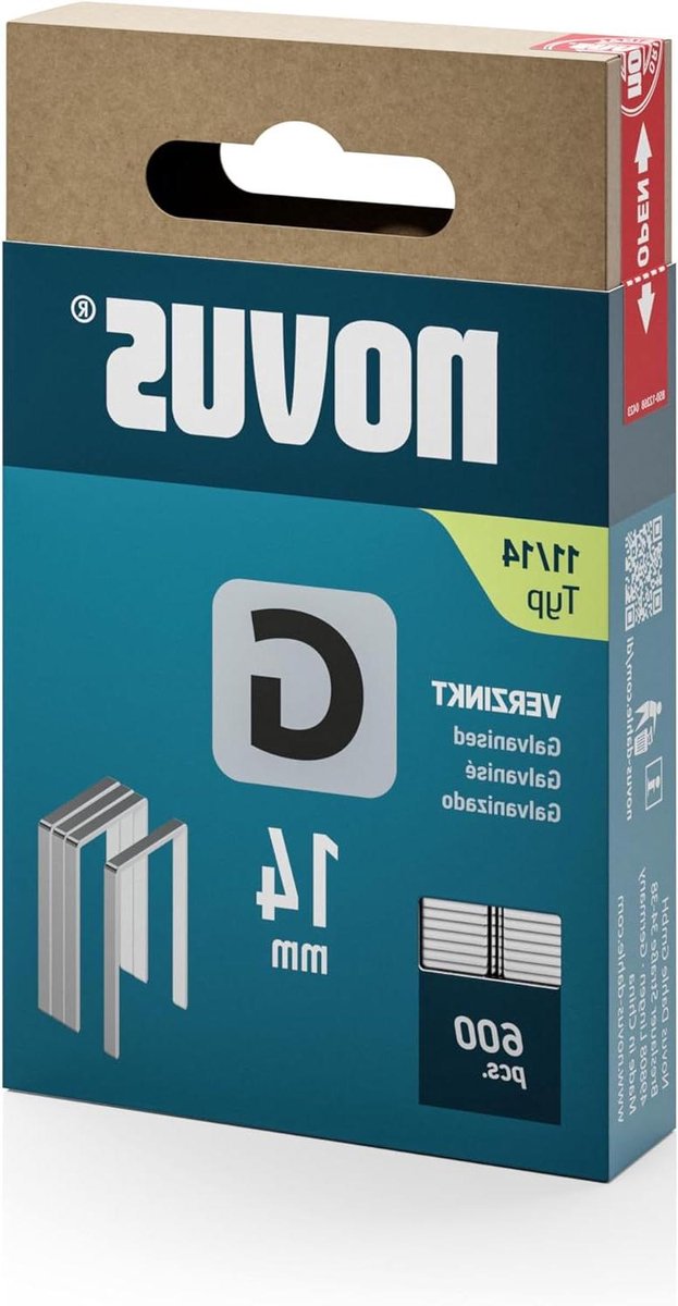 Platte Draad Klemmen - Type 11 Nietjes - Materiaal Bevestigen - Roestbestendig Gegalvaniseerd - 600 Stuks - Grijs