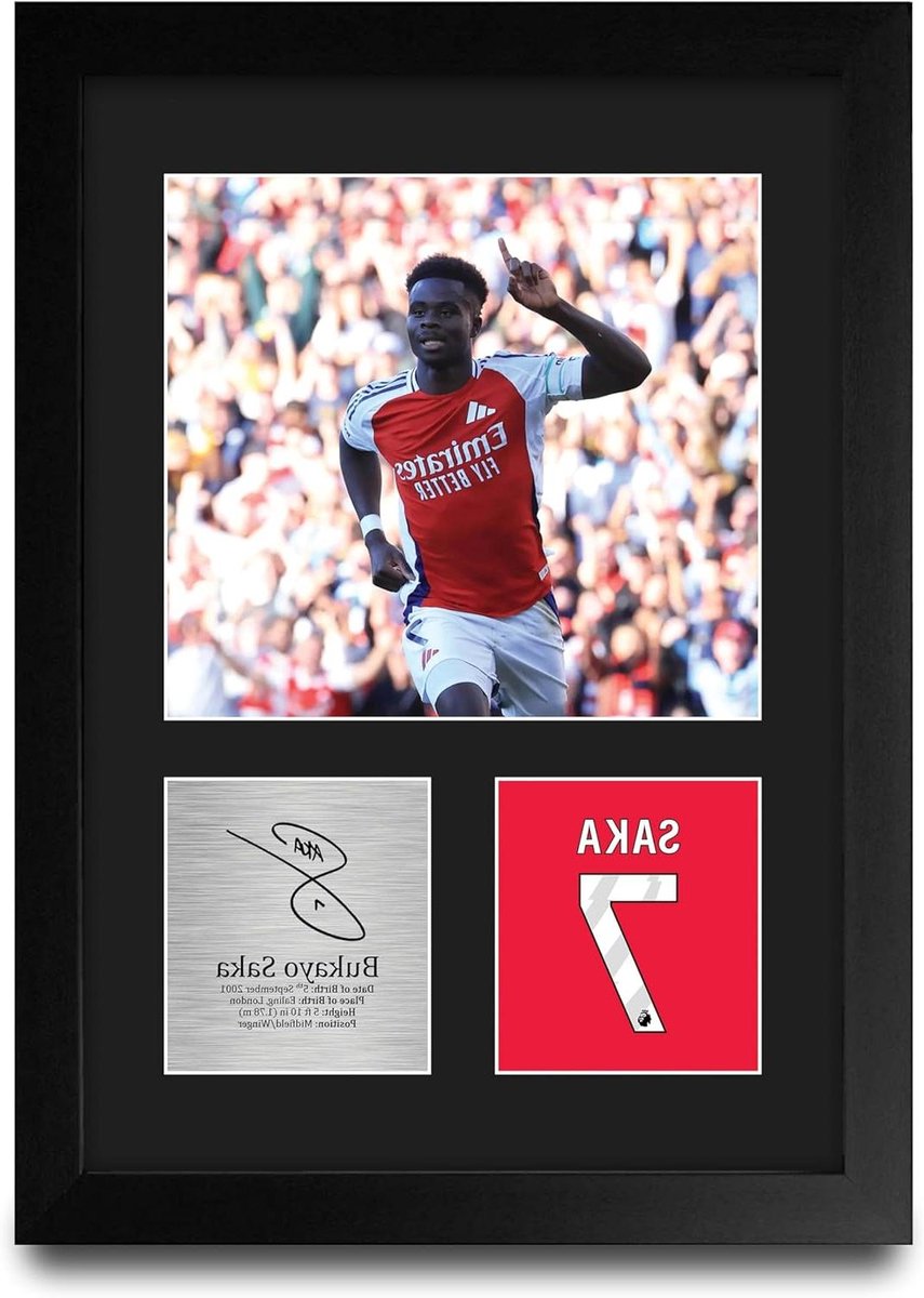 Gesigneerde Foto - Fan Merchandise - Sport Decoratie - Gedrukte Handtekening Replica - A4 Formaat - Zwart
