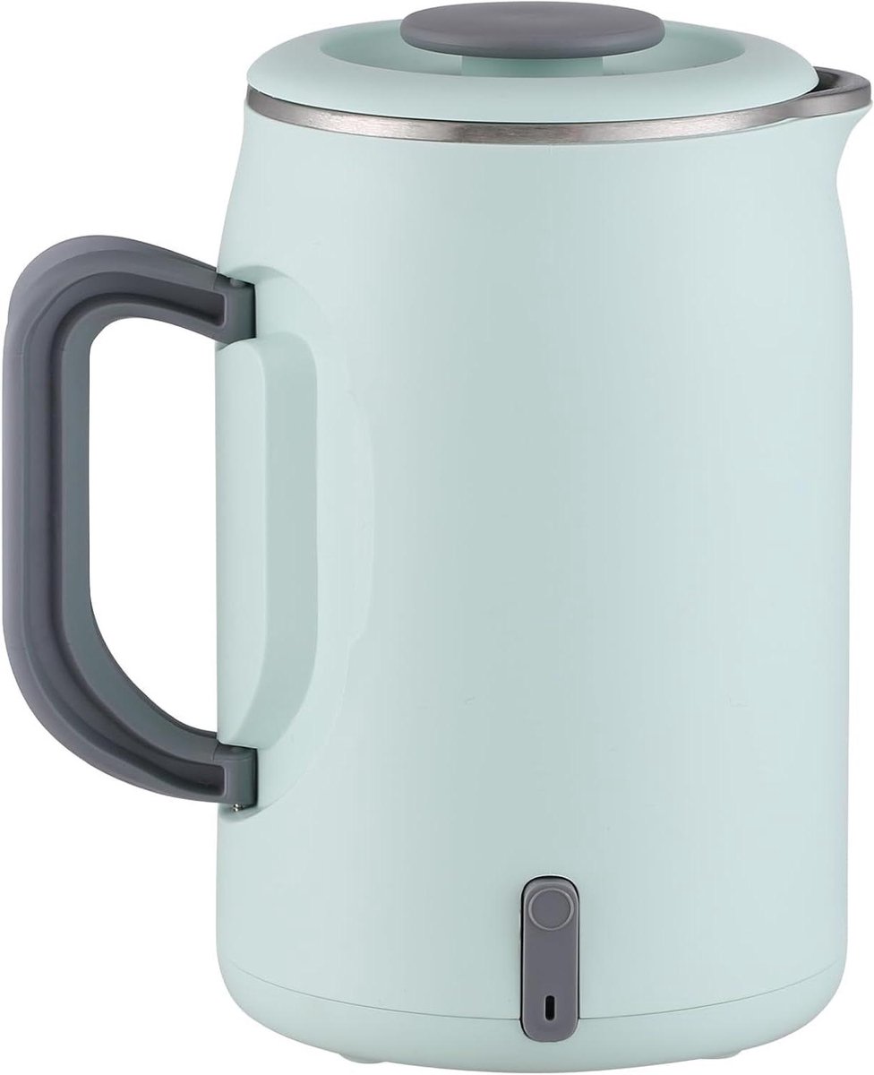Elektrische Reis Waterkoker - Draagbare Kan - Snel Water Koken - Inklapbare Handgreep - 0.6 Liter - Groen