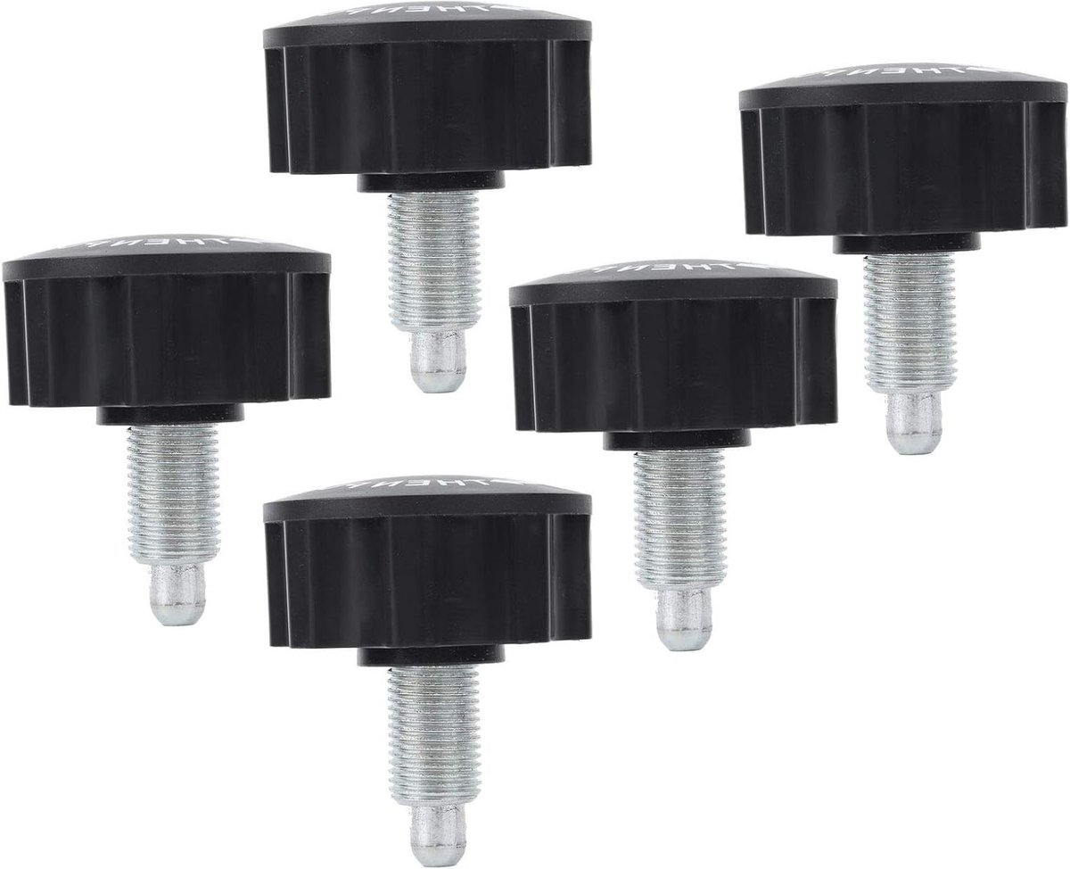 Fitness Pull Pin - Oefening Machine Pin - Apparatuur Verstellen - Spuitgietproces - M16 - Zwart Zilver