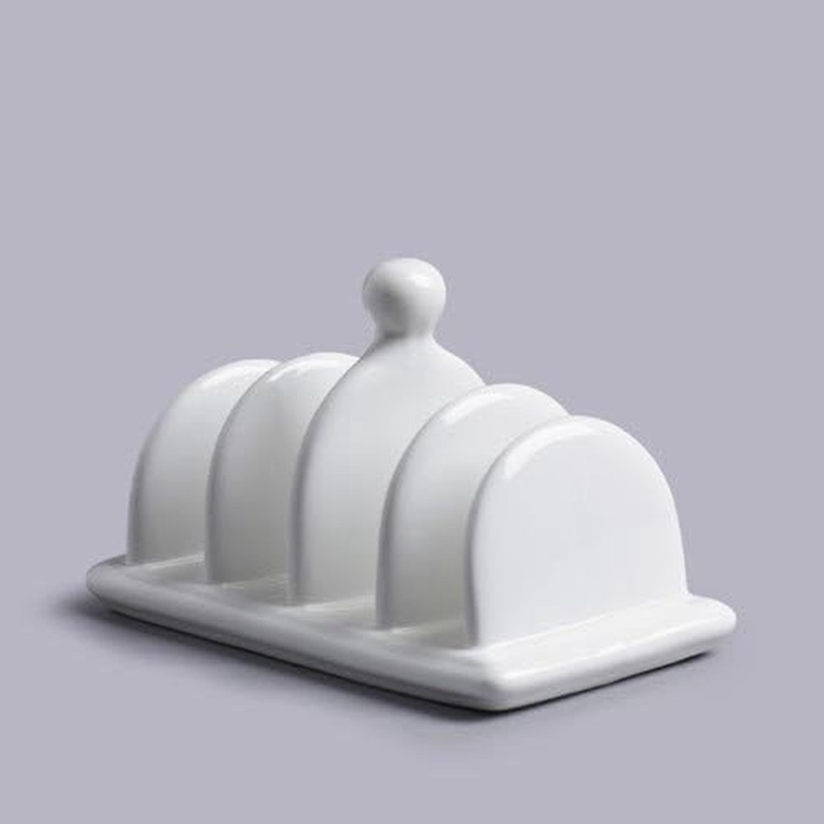 Toast Rek - Broodrooster Houder - Ontbijt Serveren - Traditioneel Design - 4 Sleuven - Zilverkleurig