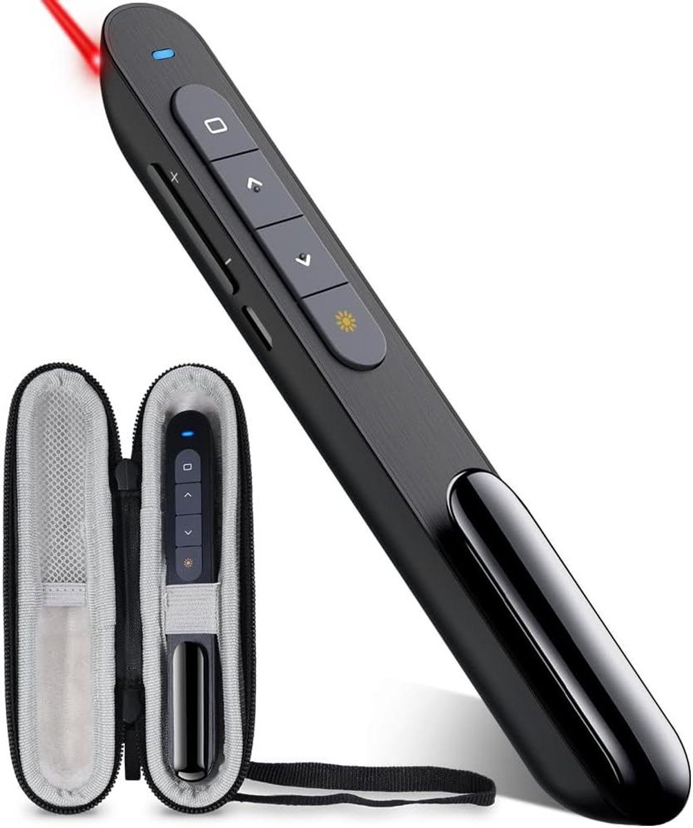 Presentatie Clicker - Draadloze Presenter Remote - Presentaties Geven - Met Opberghoes - 175 cm - Zwart