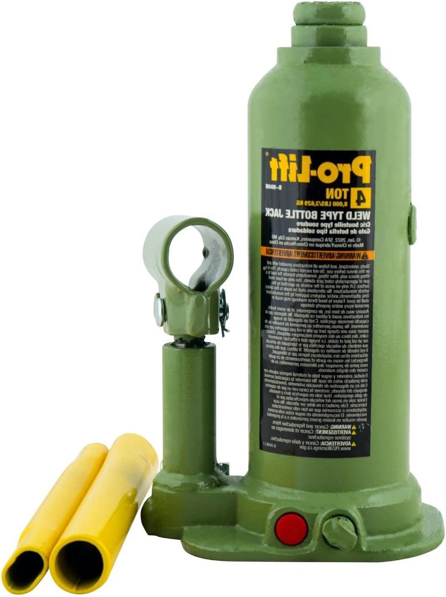Fleskrik 4 Ton - Hydraulische Krik - Voertuigen Hefen - Gelaste Constructie - 7.5-14.25 inch - Groen