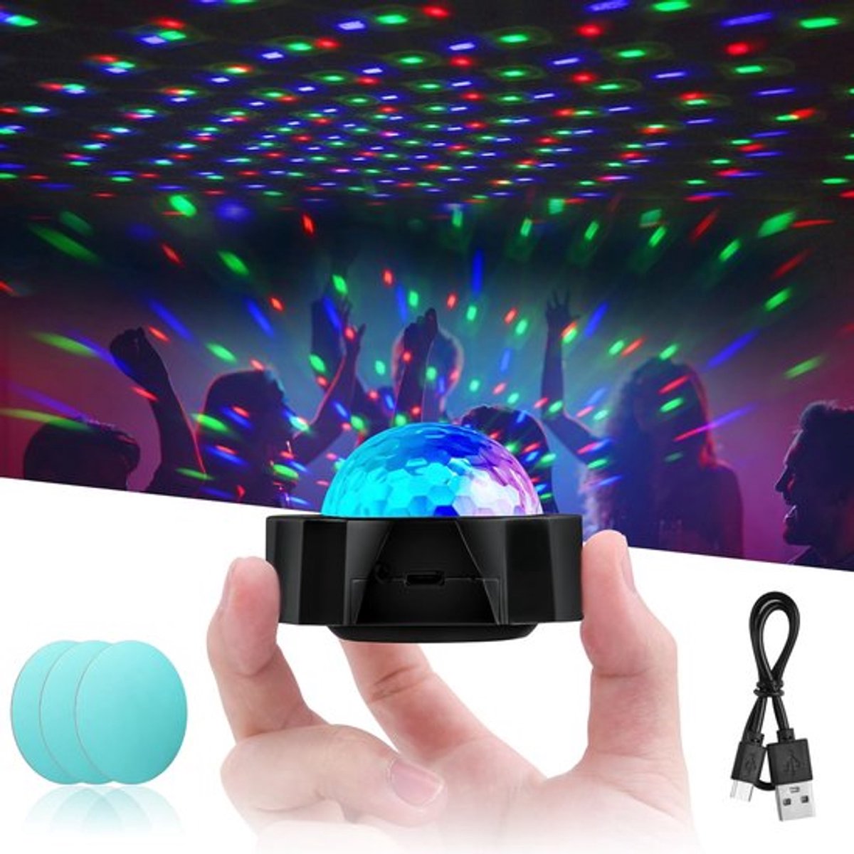 SPHProducts - LED-discolicht - RGB-kleuren - Muzieksynchronisatie