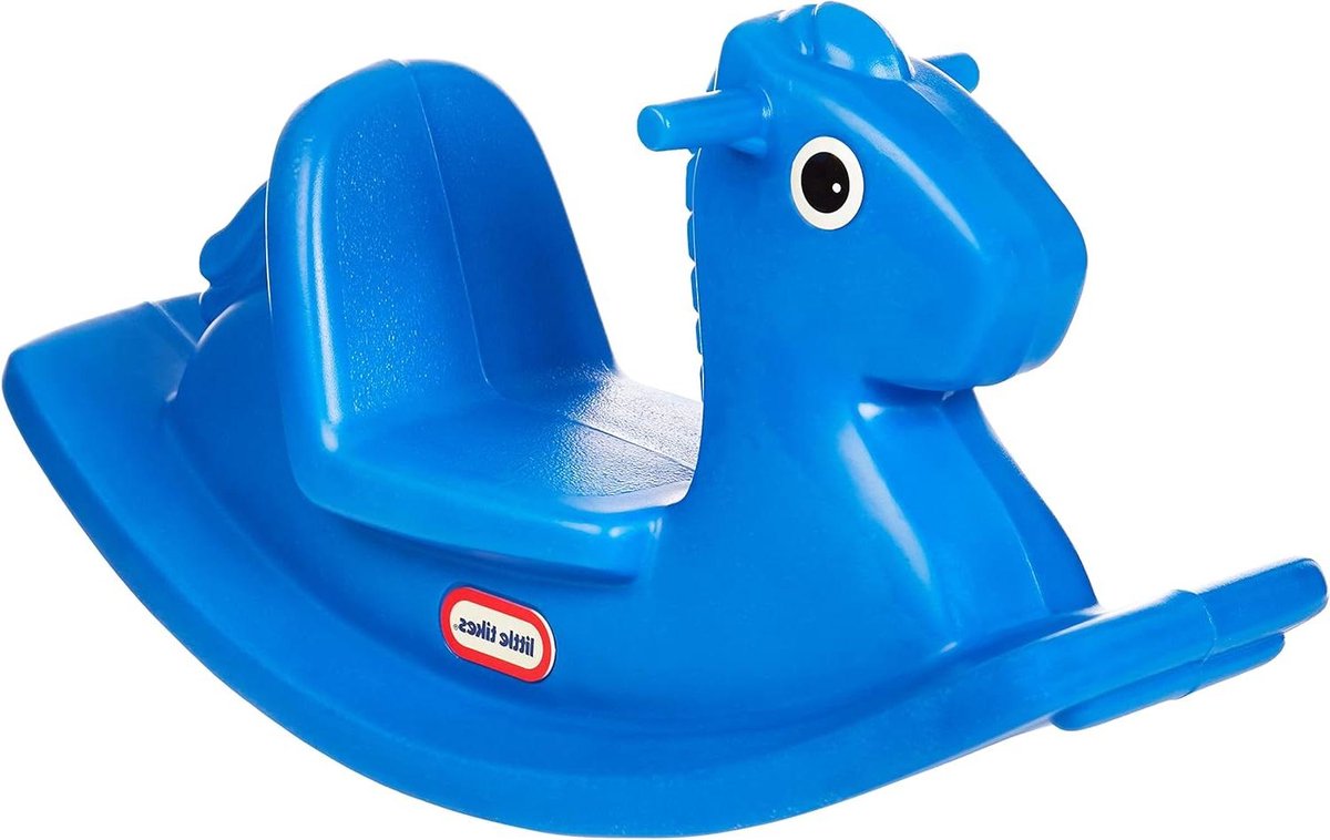 Babyschommelpaard - Schommeldiertje - Baby Vermaak - Stevig Plastic - 1 stuk - Blauw