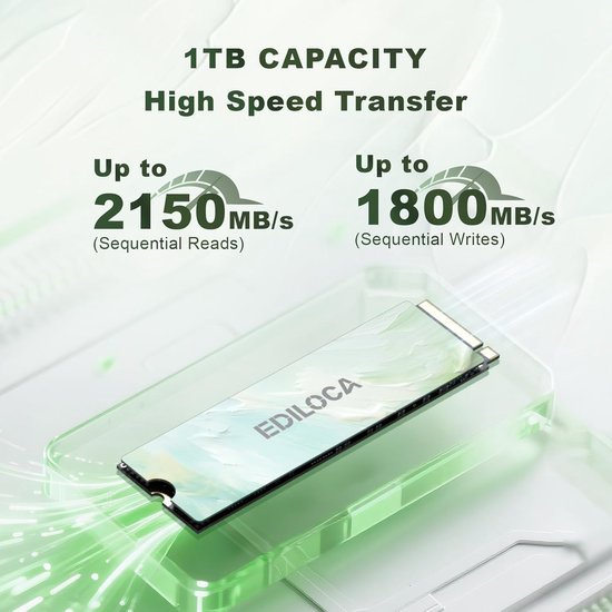 Interne SSD - Solid State Drive Opslag - PC Prestaties Verbeteren - NVMe PCIe Gen3 x4 - 1 TB - Zwart — afbeelding 4