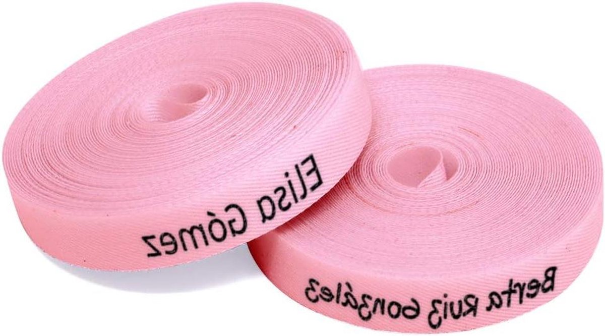 Kleding Etiketten - Naamstickers Kleding - Kleding Markeren - Strijkvrij en Wasbaar - 100 stuks - Roze